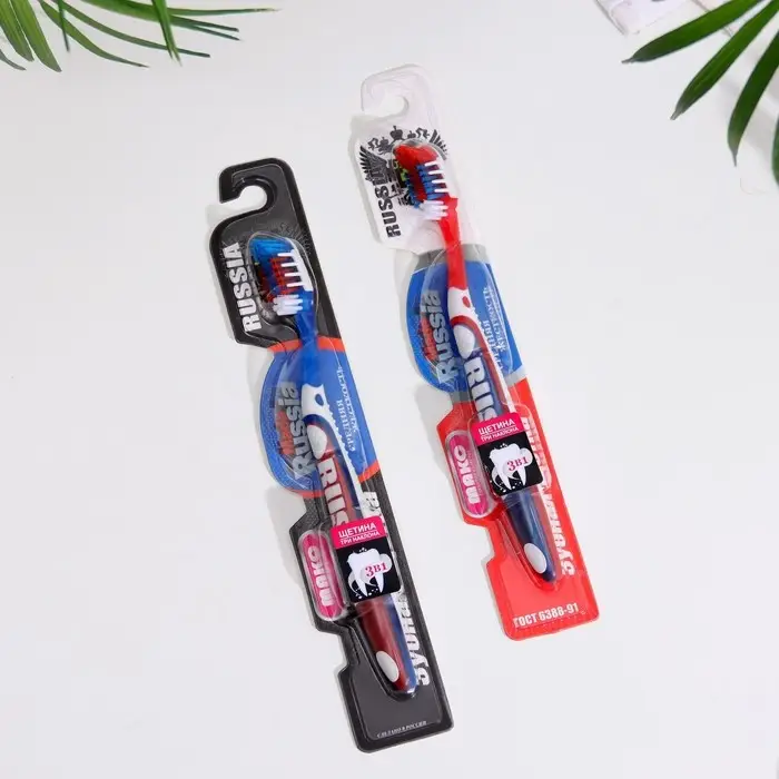 Зубная щётка &laquo;3D Россия&raquo;  средней жесткости, 1 шт.