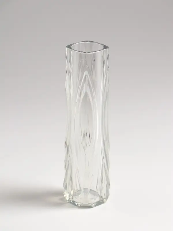 Ваза настольная пластик "Вердад" 14х3,5 см, прозрачный