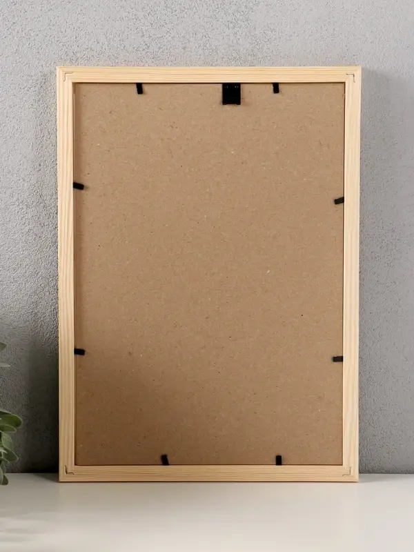 Фоторамка дерево 21х30 см, белое дерево №2 (пластиковый экран)