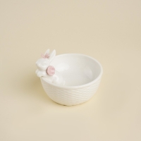 Конфетница SL Home &laquo;Лесные кролики&raquo;, 13&times;10,7 см, цвет белый