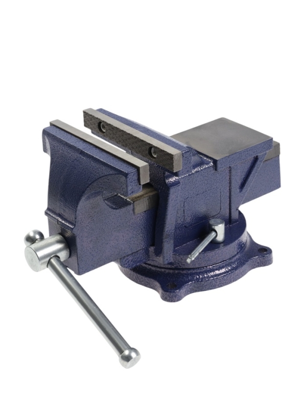 Тиски слесарные поворотные ТУНДРА, с наковальней, высокопрочный чугун ВЧ-40, 125 мм