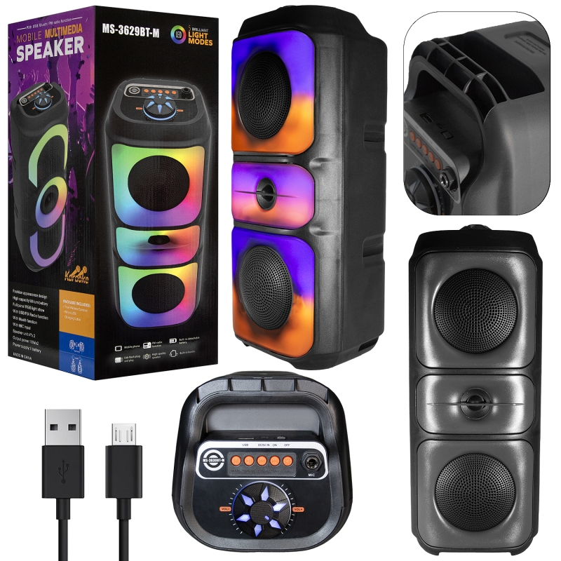 Портативная беспроводная колонка MS-3629BT-M (12шт/кор)