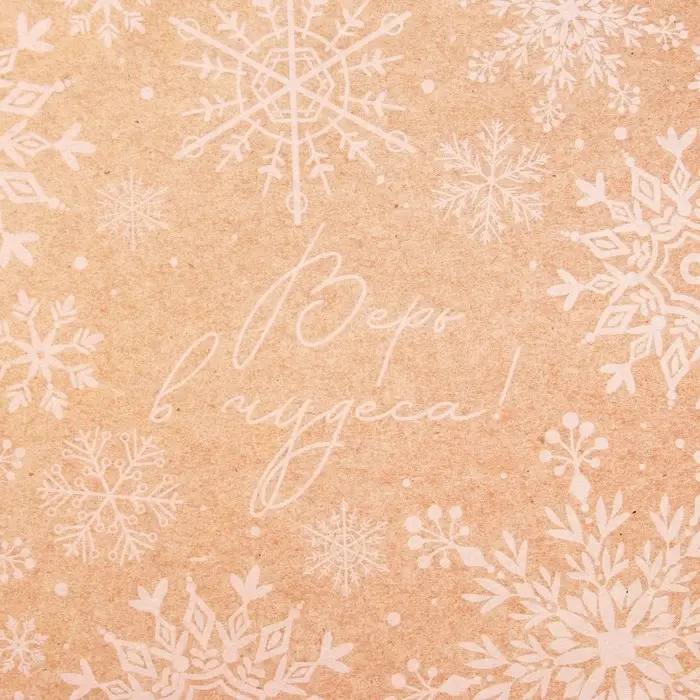 Бумага упаковочная крафтовая &laquo;Снегопад&raquo;, 50 х 70 см