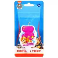 Свеча для торта "Цифра 3", Щенячий патруль