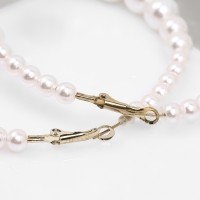 Серьги-кольца &laquo;Нежность жемчуга&raquo; кольца крупные, цвет белый в золоте, d=8 см