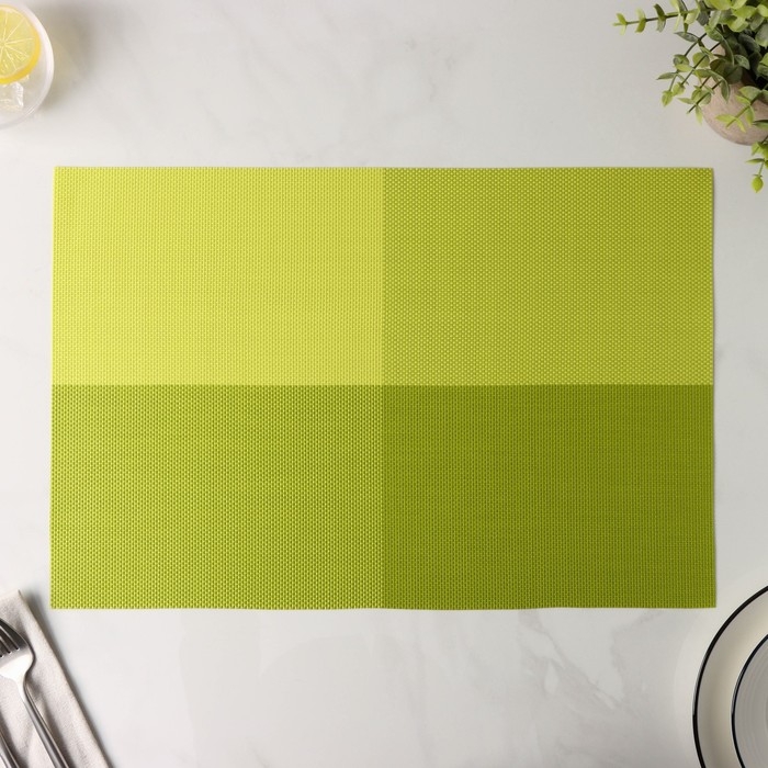 Салфетка сервировочная на стол &laquo;Настроение&raquo;, 45&times;30 см, цвет зелёный