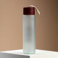 Бутылка для воды &laquo;Люби, смейся, живи&raquo;,стекло, цвет МИКС , 350 мл