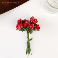 Декор для творчества "Шарики в цветах" (1 набор=1 букет) в букете 12 шт МИКС 10х2,5х2,5 см