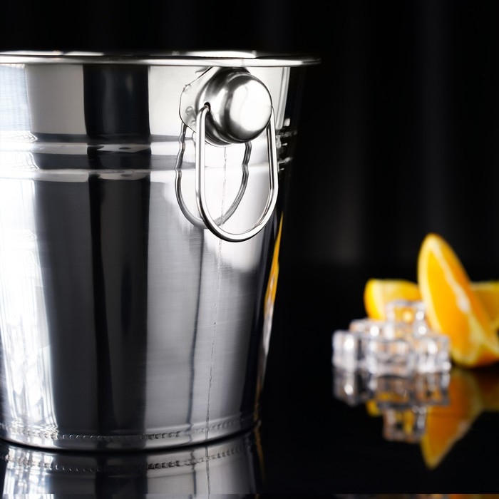 Ведро для льда из нержавеющей стали, 2,5 л, 17&times;15,5 см