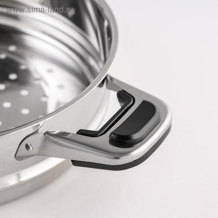 Мантоварка &laquo;Алтын&raquo;, 10,7 л, d=24 см, 2 секции, капсульное дно, стеклянная крышка, индукция