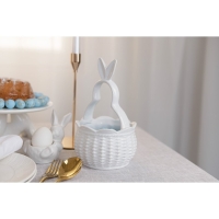 Конфетница Доляна &laquo;Зайка&raquo;, 13,3&times;21,5 см, цвет белый