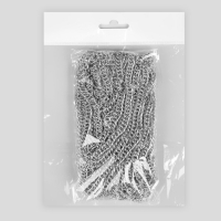 Цепочка для сумки, витая, железная, 7 &times; 9,9 мм, 10 &plusmn; 0,5 м, цвет серебряный