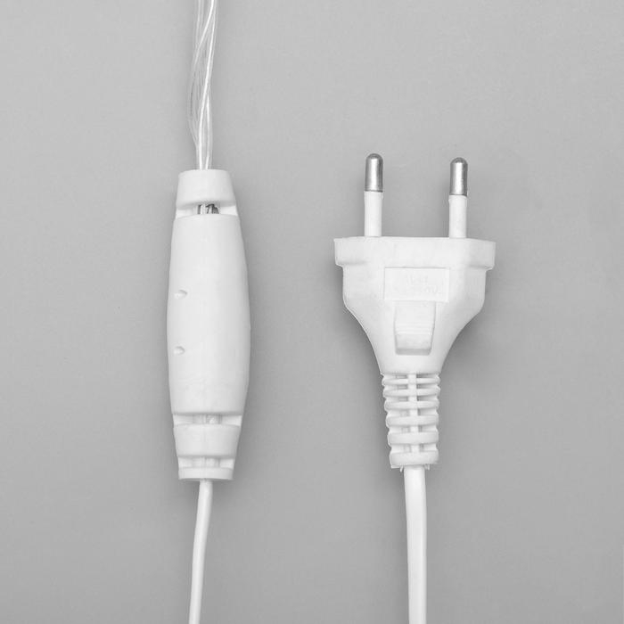 Гирлянда &laquo;Бахрома&raquo; 4 &times; 0.6 м, IP44, белая нить, 180 LED, свечение синее, мерцание белым, 220 В