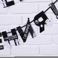 Гирлянда на ленте &laquo;С Днем Рождения!&raquo;, оскорбительные, длина 250 см