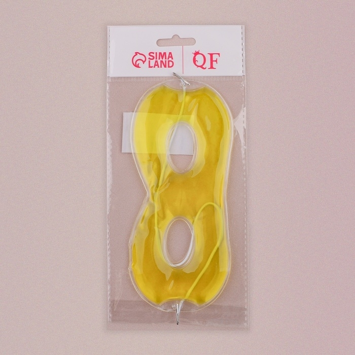 Гелевая маска для области вокруг глаз, 17 &times; 7,5 см, цвет жёлтый