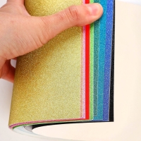 Картон цветной с блёстками, А4, 10 листов, 10 цветов, немелованный, односторонний, в пакете, 250 г/м&sup2;, Коты Аристократы