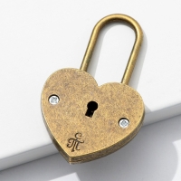 Замок свадебный с ключом &laquo;Любовь&raquo;.