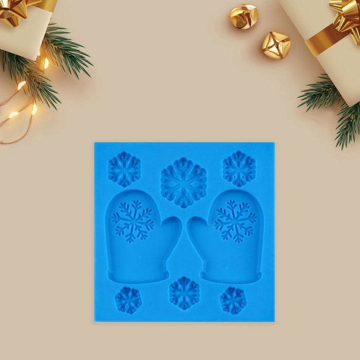 Силиконовый молд для творчества &laquo;Варежки&raquo;, 8 х 8 см