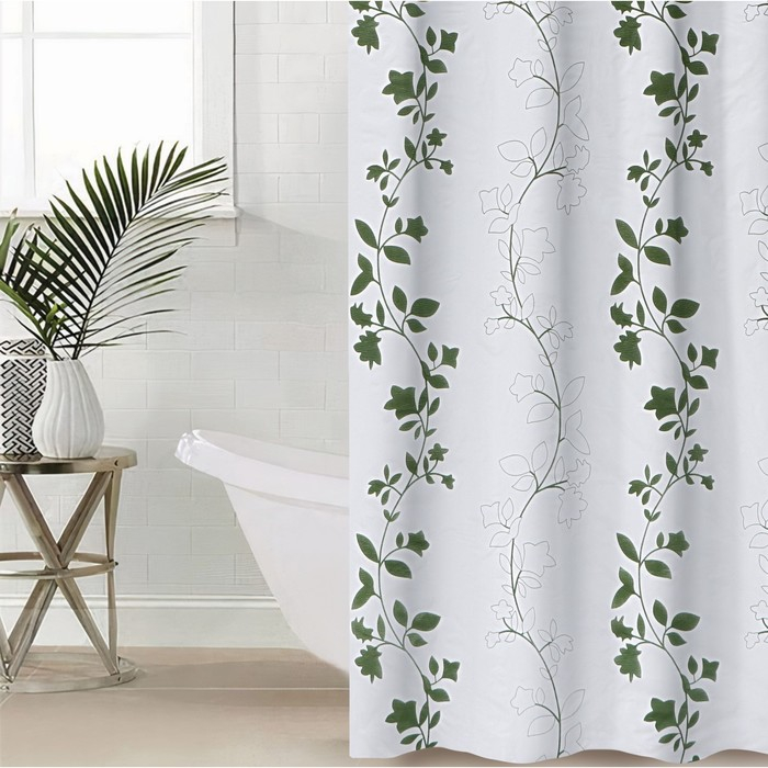 Штора для ванной комнаты Доляна &laquo;Вьюнок&raquo;, 180&times;180 см, EVA