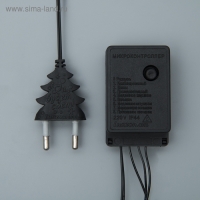 Гирлянда &laquo;Нить&raquo; 5 м, IP20, тёмная нить, 50 LED, свечение зелёное, 8 режимов, 220 В