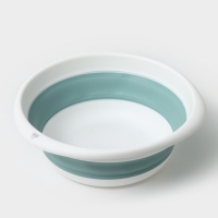 Таз складной &laquo;Флекс&raquo;, 10 л, 39.5&times;40&times;5.5 см, цвет морская волна