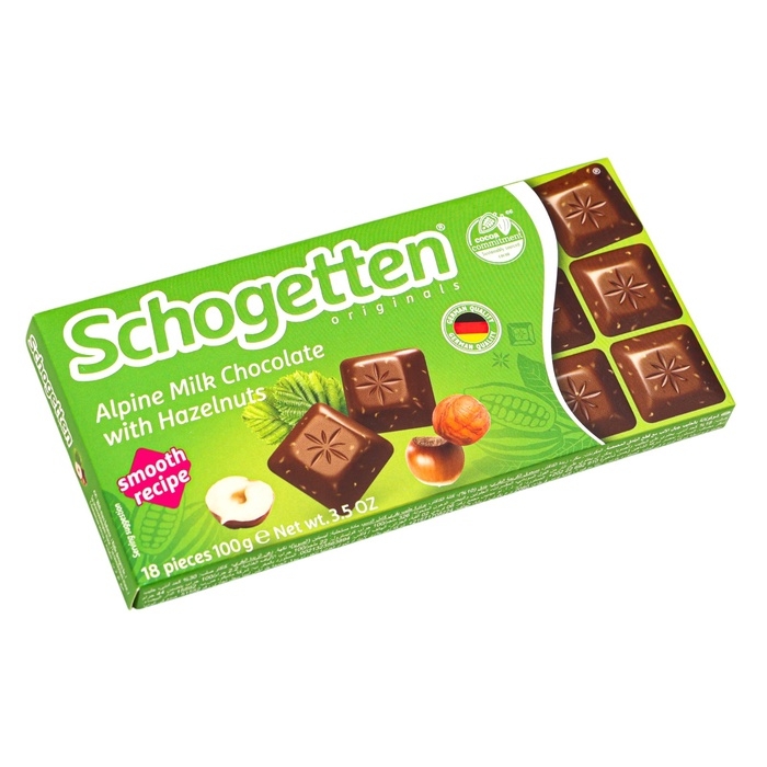 Шоколад Schogetten Alpine Milk Chocolate with Hazelnut, 100 г