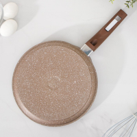 Сковорода блинная &laquo;Гранит Brown&raquo;, d=24 см, пластиковая ручка, антипригарное покрытие, цвет коричневый