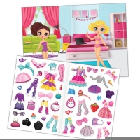 Наклейки многоразовые &laquo;Одень куколку&raquo;, формат А4, 45 наклеек