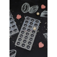 Форма для конфет и шоколада KONFINETTA &laquo;Полусфера&raquo;, 27,5&times;13,5 см, 24 ячейки 3&times;3 см, цвет прозрачный