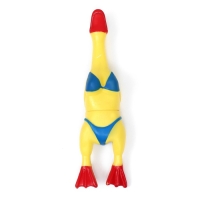 Игрушка пищащая "Пляжная утка XL" для собак, 41 см, жёлтая