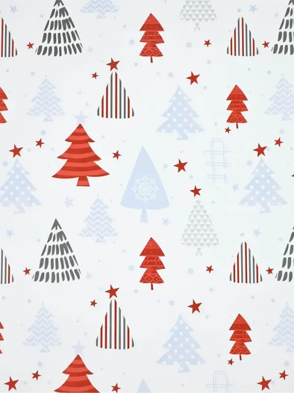 Набор упаковочной бумаги &laquo;Новогодний узор&raquo;,4 листа, 70 &times; 100 см
