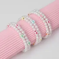 Браслет-пружинка детский &laquo;Выбражулька&raquo; сердечки в кубике, цвет белый