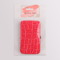 Набор маникюрный &laquo;Рептилия&raquo;, 8 предметов, в футляре, цвет красный