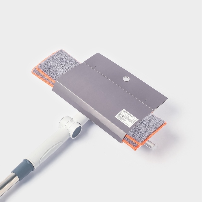 Оконная швабра с креплением на липучке 30х8 см, длина 103-145 см, 2 насадки, 45+180 поворот   107959