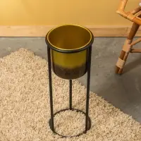 Кашпо на подставке "Арабика" железо 21х21х54 см