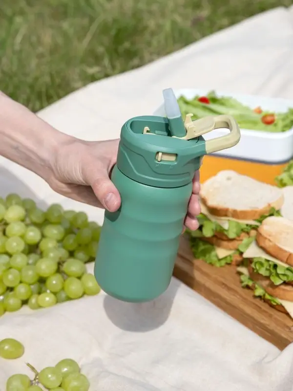 Термобутылка Fujisan 2.0 без логотипа, зеленая