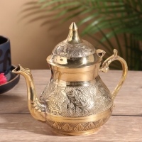 Чайник "Листья" латунь, 600 мл