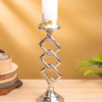 Подсвечник "Чейн" 11,5х11,5х33 см, алюминий