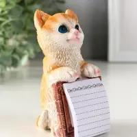 Сувенир полистоун с блокнотом 20 листов "Рыжий котик" 6,5х5х11 см