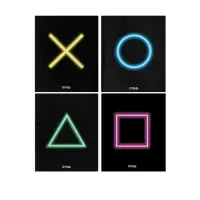 Тетрадь 48 листов в клетку Calligrata &laquo;Фигуры&raquo;, обложка мелованная бумага, блок №2 (серые листы) МИКС