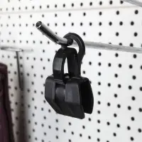 Крючок - вешалка с прищепкой, 50 шт. 3&times;5.5&times;1.7 см, чёрный