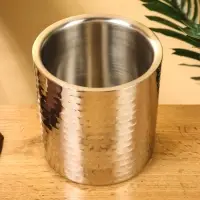 Ведро для льда с крышкой "Серебро" нержавеющая сталь 14,5х14,5х18 см