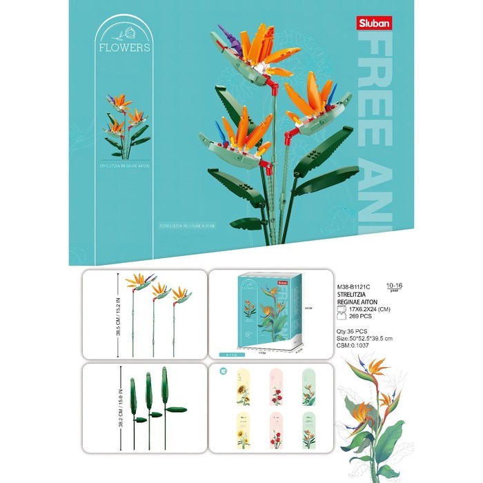 Конструктор &laquo;Цветы. Цветочная композиция&raquo;, 269 деталей