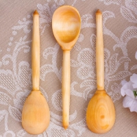 Ложка деревянная, чайная, варёная, без росписи, заготовка для творчества