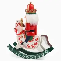 Новогодний декор "Щелкунчик на лошадке" 28 см