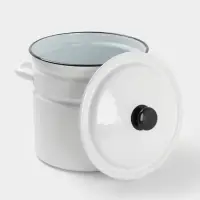 Кастрюля цил.борт. 12 л белая (без декора)