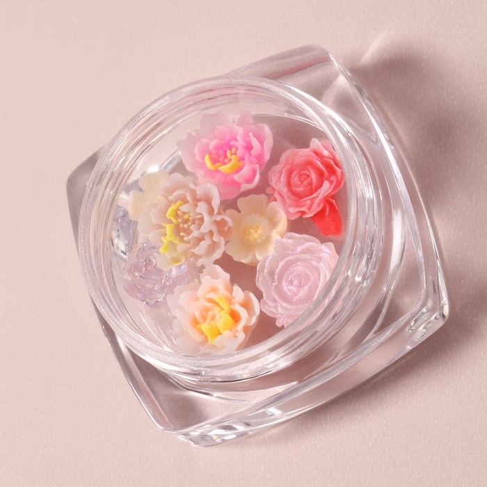 Фигурки для дизайна ногтей &laquo;Цветочный рай&raquo;, объёмные, МИКС