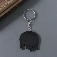 Брелок акрил "Расплавившаяся пластинка" 4,5х4х0,2 см