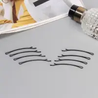 Невидимка для волос &laquo;Глория&raquo;, набор 24 шт., зайка, 5.5 см, чёрная