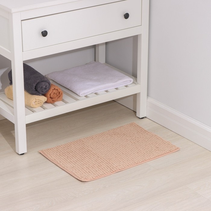 Коврик для дома Доляна &laquo;Букли&raquo;, 40&times;60 см, цвет бежевый